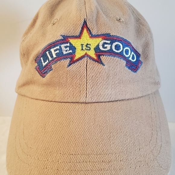 LIFE Is Good Tan Head Shots By KC Caps Baseball Hat - Picture 3 of 12